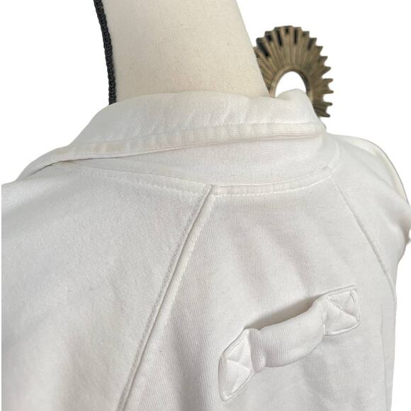 Vintage Y2K White Cotton Stuff Oversized Pullover Sweater Mens Large Button Up - Picture 6 of 10